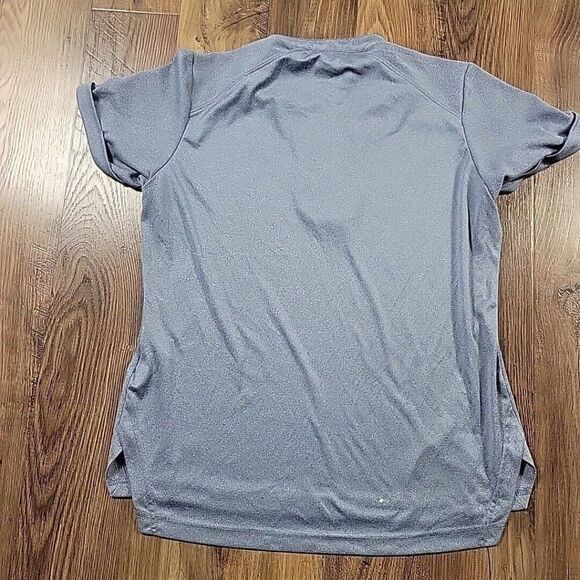 McDonalds Shirt Womens Medium Blue 3/4 Zip Work Short Sleeve - Picture 6 of 7